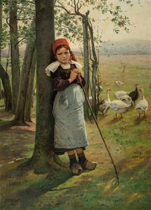 Gåsflicka, ca 1880